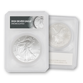 2024 Silver Eagle Uncirculated With Defender Holder   58108 2T 