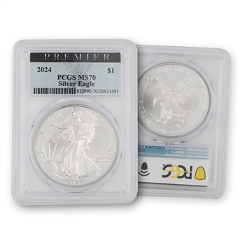 2024 Silver Eagle Premier PCGS 70   58111 2T 