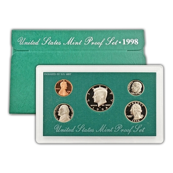 1998 US Proof Set 5 pc OGP