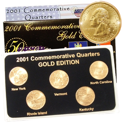 2001 Quarter Mania Uncirculated Set - Gold - P Mint
