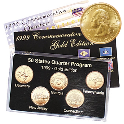 1999 Quarter Mania Uncirculated Set - Gold - D Mint